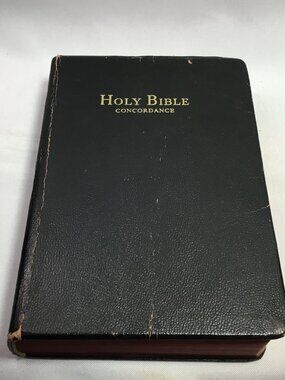 Vintage Holy Bible Concordance KJV Red Letter Edition World Publishing Black